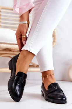 Clearance Buty damskie Vinceza Skórzane Półbuty Czarne Sherilyn