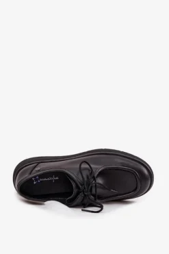 Damskie Maciejka Skórzane Półbuty Damskie K7189-01 Czarne