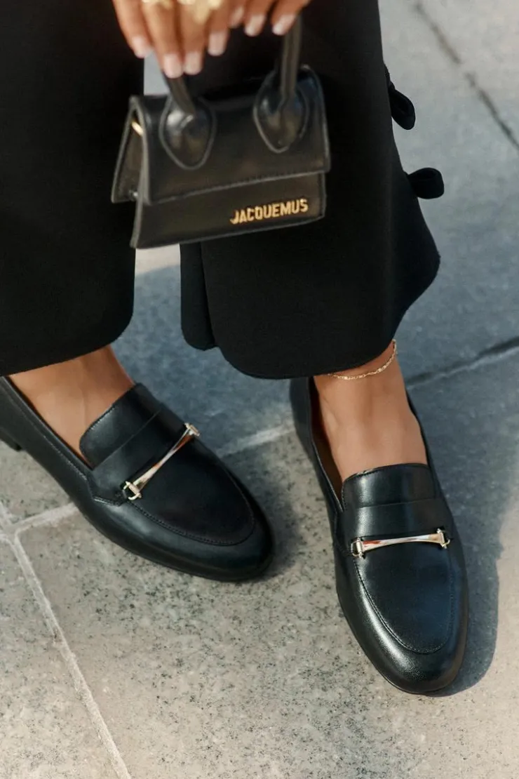 Maciejka Loafersy Damskie|Półbuty Skórzane*Skórzane Półbuty Mokasyny Damskie K6809-01 Czarne Czarny