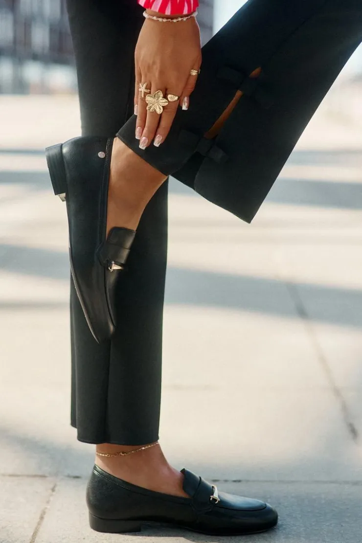 Maciejka Loafersy Damskie|Półbuty Skórzane*Skórzane Półbuty Mokasyny Damskie K6809-01 Czarne Czarny