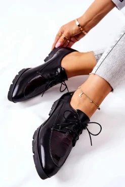 Sale Monnari Skórzane Półbuty M73/1 Czarne