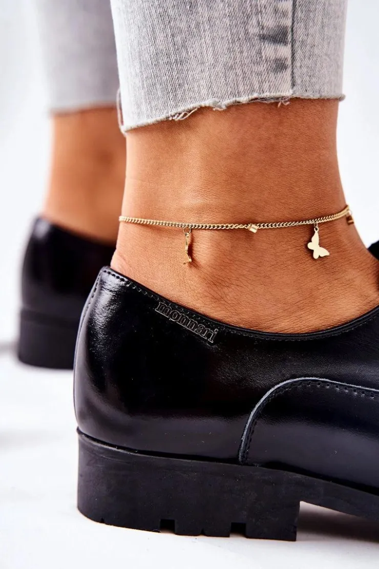 Sale Monnari Skórzane Półbuty M73/1 Czarne