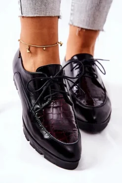 Sale Monnari Skórzane Półbuty M73/1 Czarne