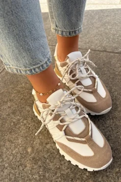 Sale Artiker Skórzane Półbuty Sneakersy Damskie 56C1738 Beżowo-Złote