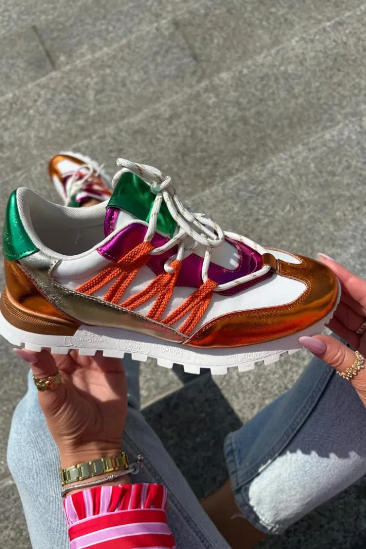 Artiker Buty Sportowe Na Platformie|Sneakersy Damskie*Skórzane Półbuty Sneakersy Damskie 56C1737 Multikolor Wielokolorowy