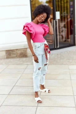 Damskie Big Star Shoes Skórzane Profilowane Klapki Big Star HH274647 Białe