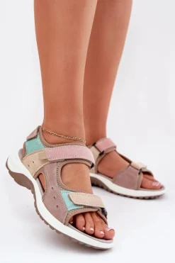 Damskie Buty damskie Vinceza Skórzane Sandały Damskie Sportowe McKeylor 95347 Beżowe