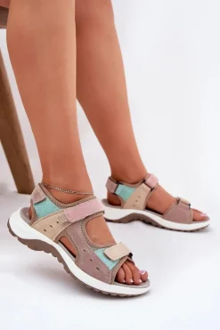 Damskie Buty damskie Vinceza Skórzane Sandały Damskie Sportowe McKeylor 95347 Beżowe