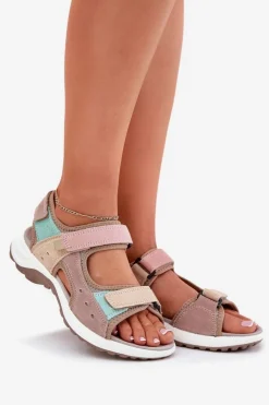 Damskie Buty damskie Vinceza Skórzane Sandały Damskie Sportowe McKeylor 95347 Beżowe