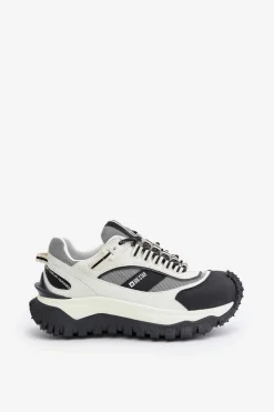 Damskie Big Star Shoes Skórzane Sneakersy Damskie Na Platformie Big Star OO274A220 HI-POLY SYSTEM Biało-Czarne