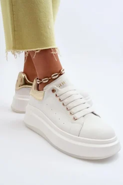 GOE Sneakersy Damskie*Skórzane Sneakersy Damskie NN2N4031 Białe