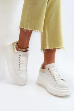 GOE Sneakersy Damskie*Skórzane Sneakersy Damskie NN2N4031 Białe