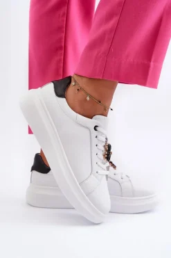 Damskie Buty damskie Vinceza Skórzane Sneakersy Damskie Z Misiem Białe Mirven