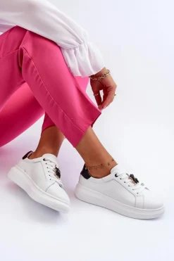 Damskie Buty damskie Vinceza Skórzane Sneakersy Damskie Z Misiem Białe Mirven