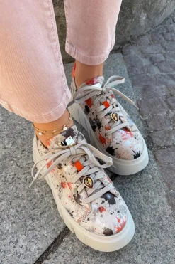 Sale Maciejka Skórzane Sneakersy Na Platformie 06891-18 Beżowe