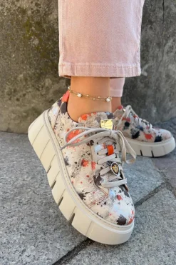 Sale Maciejka Skórzane Sneakersy Na Platformie 06891-18 Beżowe