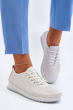 Damskie Buty damskie Vinceza Skórzane Sportowe Buty Trampki Damskie Białe Lalnai