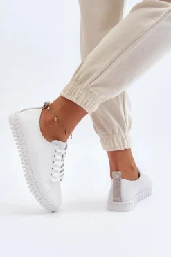 Damskie Buty damskie Vinceza Skórzane Trampki Damskie Białe Xenobia