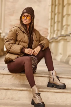 Boto Botki Skórzane|Botki Zimowe Damskie*Skórzane Workery Botki Damskie Beżowe Lemar Anceria