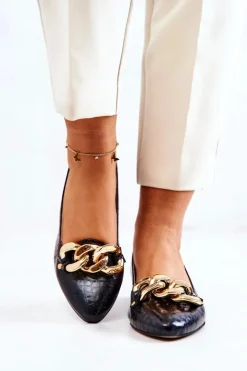 Boto Czółenka Na Słupku|Czółenka Klasyczne*Skórzane Wężowe Czółenka Czarne Elissabeth Zielony