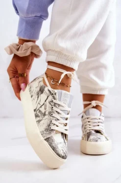 Clearance Big Star Shoes Sneakersy Buty Sportowe Big Star JJ274541 Jasnobeżowe