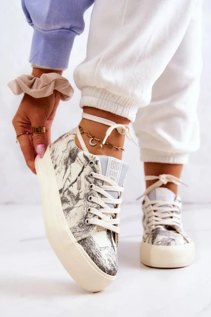 Clearance Big Star Shoes Sneakersy Buty Sportowe Big Star JJ274541 Jasnobeżowe