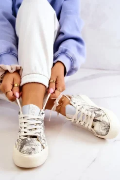 Clearance Big Star Shoes Sneakersy Buty Sportowe Big Star JJ274541 Jasnobeżowe