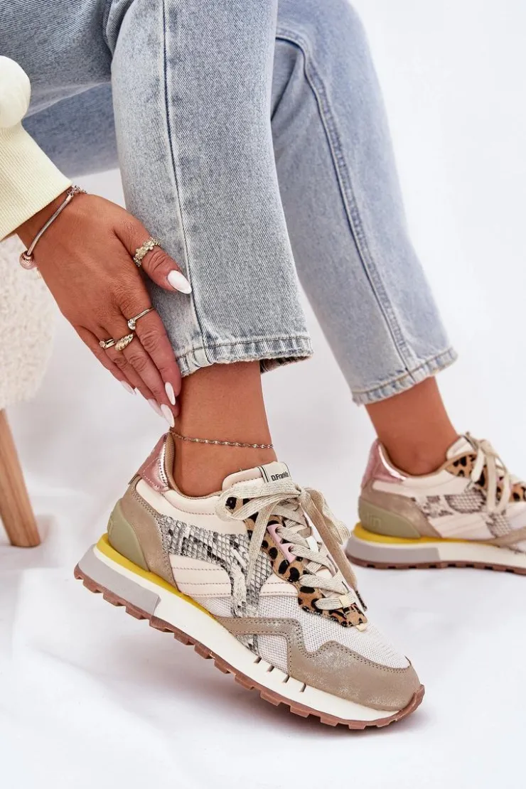 Damskie D.Franklin Sneakersy Buty Sportowe Damskie DFSH378006 Złote