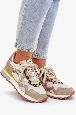 Damskie D.Franklin Sneakersy Buty Sportowe Damskie DFSH378006 Złote