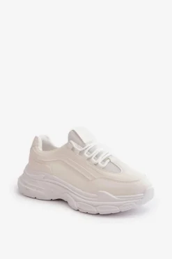 Damskie Boto Sneakersy Buty Sportowe Damskie Na Grubej Podeszwie Białe Lerila