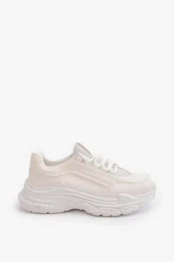 Damskie Boto Sneakersy Buty Sportowe Damskie Na Grubej Podeszwie Białe Lerila