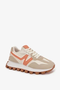 Discount Boto Sneakersy Buty Sportowe Damskie Beżowe Kalelia