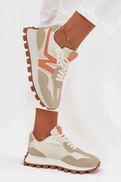 Discount Boto Sneakersy Buty Sportowe Damskie Beżowe Kalelia