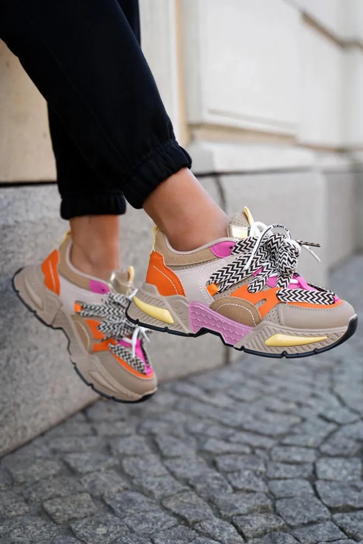 Damskie Boto Sneakersy Buty Sportowe Damskie Z Podwójnym Sznurowaniem Khaki Efobell