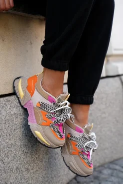 Damskie Boto Sneakersy Buty Sportowe Damskie Z Podwójnym Sznurowaniem Khaki Efobell