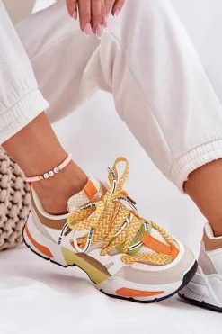 Boto Buty Sportowe Na Platformie|Sneakersy Damskie*Sneakersy Buty Sportowe Damskie Z Podwójnym Sznurowaniem Multikolor Efobell