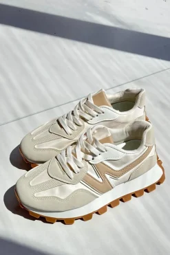 Damskie Boto Sneakersy Buty Sportowe Damskie Beżowe Kalelia