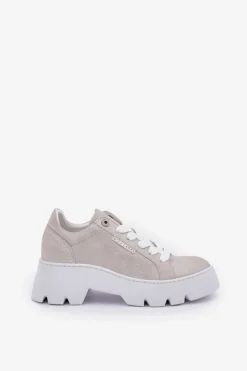 CheBello Buty Sportowe Na Platformie*Sneakersy Buty Sportowe Na Platformie 4632 Srebrne Srebrny