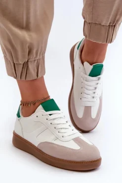 Damskie Boto Sneakersy Buty Sportowe Niskie Damskie Białe Uvetta