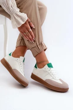 Damskie Boto Sneakersy Buty Sportowe Niskie Damskie Białe Uvetta