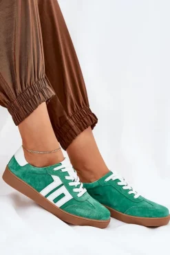 Buty damskie Vinceza Sneakersy Damskie*Sneakersy Buty Sportowe Zamszowe Vinceza 79517 Zielone Zielony