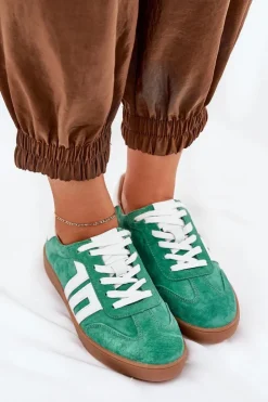 Buty damskie Vinceza Sneakersy Damskie*Sneakersy Buty Sportowe Zamszowe Vinceza 79517 Zielone Zielony