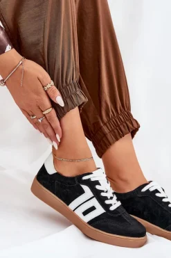 Damskie Buty damskie Vinceza Sneakersy Buty Sportowe Zamszowe Vinceza 79517 Czarne