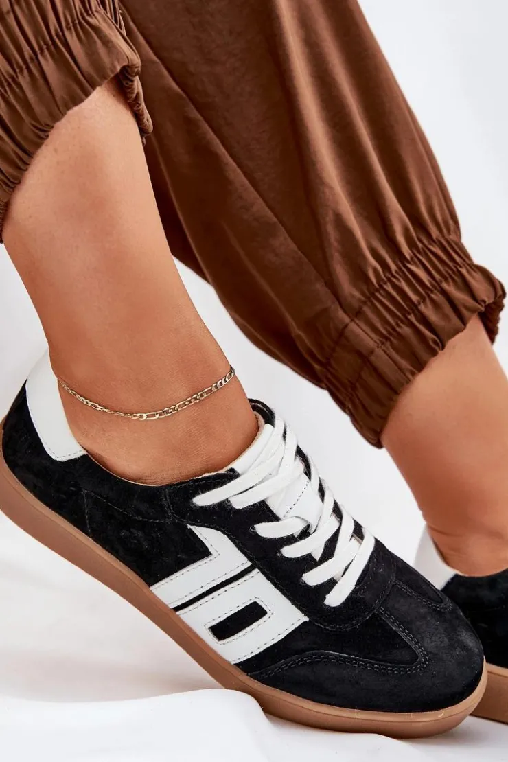 Damskie Buty damskie Vinceza Sneakersy Buty Sportowe Zamszowe Vinceza 79517 Czarne