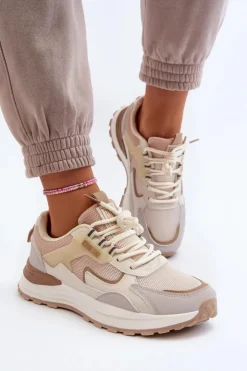 Damskie Big Star Shoes Sneakersy Damskie Big Star NN274A098 Beżowe