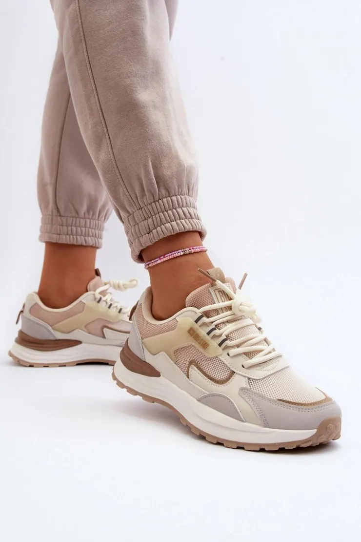 Damskie Big Star Shoes Sneakersy Damskie Big Star NN274A098 Beżowe