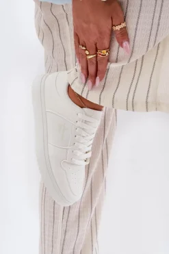 Damskie Big Star Shoes Sneakersy Damskie Big Star RR274A241 HI-POLY SYSTEM Białe