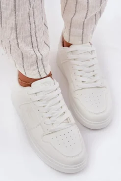 Damskie Big Star Shoes Sneakersy Damskie Big Star RR274A241 HI-POLY SYSTEM Białe