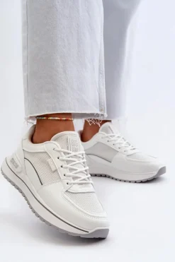 Big Star Shoes Buty Sportowe Big Star|Sneakersy Damskie*Sneakersy Damskie Big Star NN274A089 Białe Biały