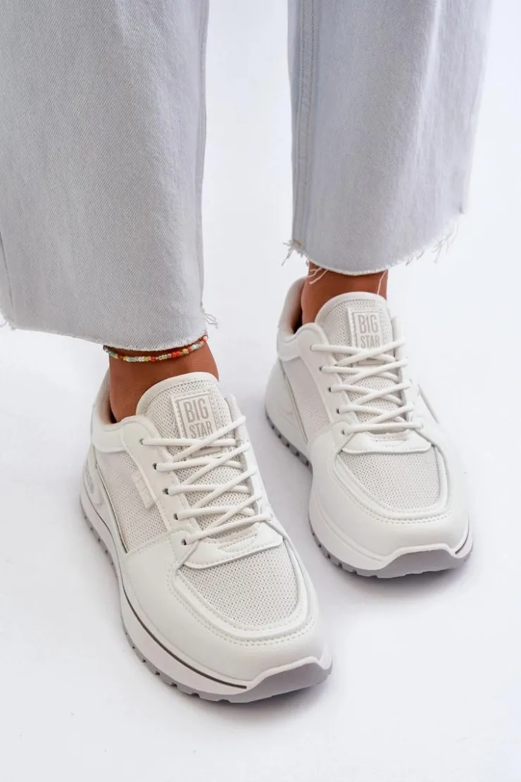 Big Star Shoes Buty Sportowe Big Star|Sneakersy Damskie*Sneakersy Damskie Big Star NN274A089 Białe Biały